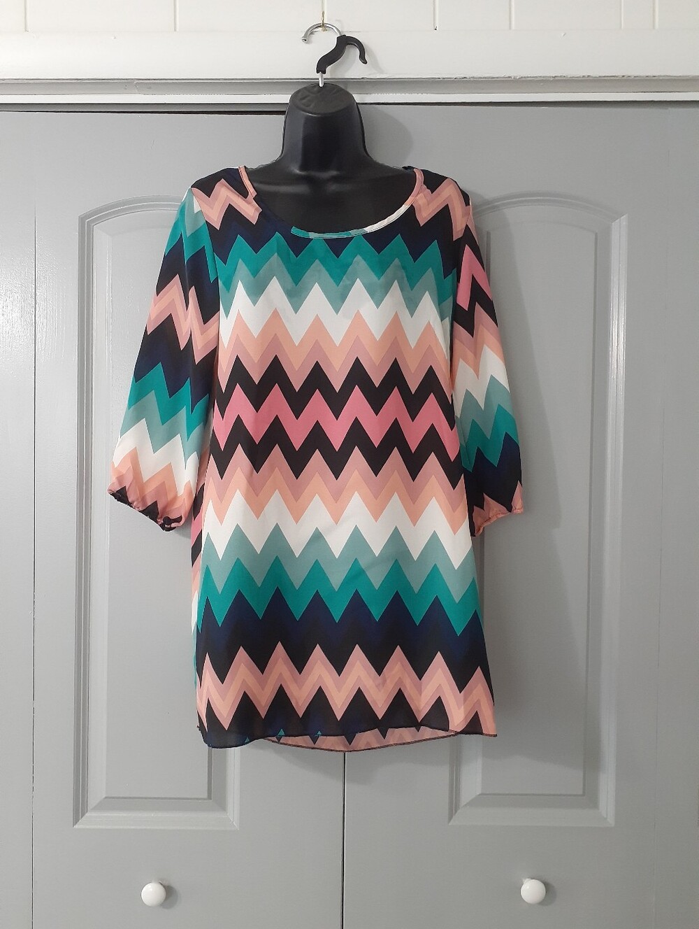 Rue 21 chevron Lightweight mini dress - Picture 1 of 6